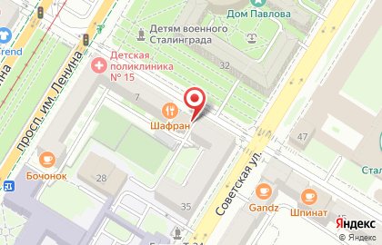 Волгоградский филиал Банкомат, Банк Москвы в Центральном районе на карте