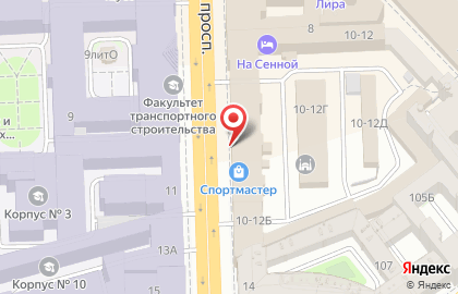 Магазин спортивных товаров Спортмастер на Московском проспекте на карте