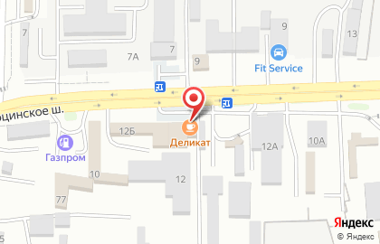 Магазин Деликат во Владикавказе на карте