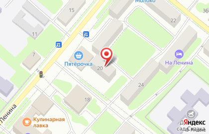 Супермаркет Пятерочка на улице Ленина на карте