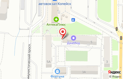 Банкомат Уралпромбанк на улице Сутягина, 5 в Копейске на карте