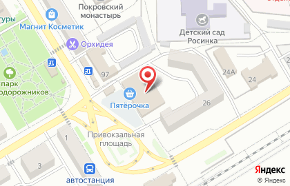 Супермаркет Пятерочка на улице Карла Маркса на карте