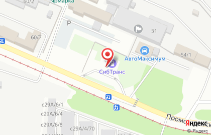 АЗС Сибтранс на Автотранспортной улице на карте