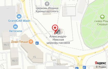 Храм-часовня Александра Невского на улице Маршала Жукова на карте