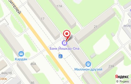Банк Йошкар-Ола на улице Строителей на карте
