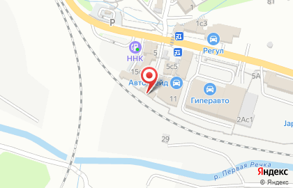 Компания по продаже автозапчастей Азия в Первореченском районе на карте