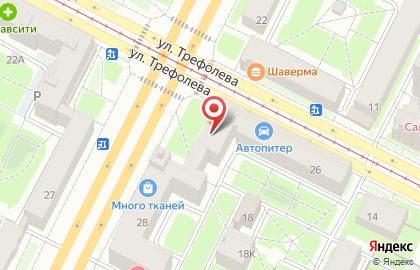 Ресторан Subway на проспекте Стачек на карте