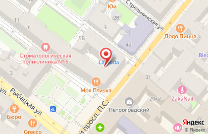 Магазин мужской одежды и аксессуаров Diplomat в Петроградском районе на карте