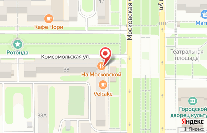 Пиццерия на Московской в Новомосковске на карте
