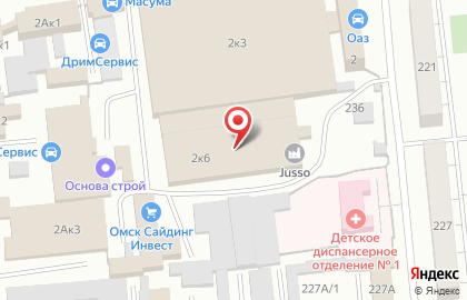 Производственная компания ОмскСайдингИнвест на Ипподромной улице на карте
