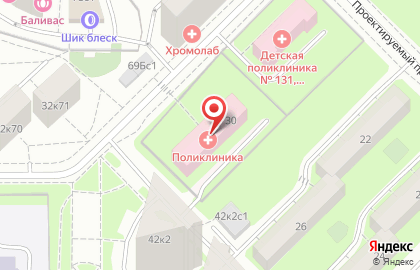 Городская поликлиника №8 в Москве на карте