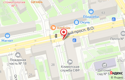 Киоск по продаже печатной продукции, Василеостровский район в Василеостровском районе на карте