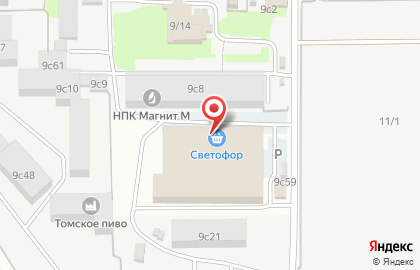 Супермаркет Светофор на улице Мокрушина на карте