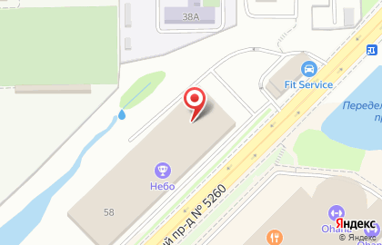 Спортивно-развлекательный центр Небо в Московском на карте