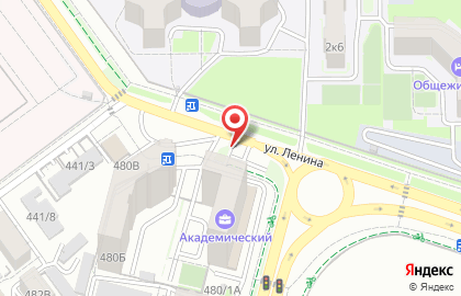 Киоск по продаже фруктов и овощей, Промышленный район на улице Ленина на карте