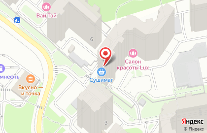 Магазин японской кухни Сушимаг на улице Игоря Мерлушкина на карте