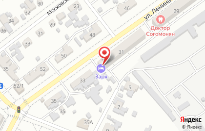 Отель Заря на улице Ленина на карте
