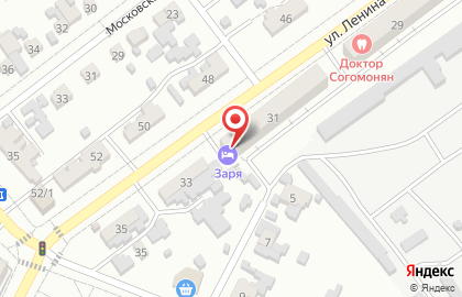 Отель Заря на улице Ленина на карте