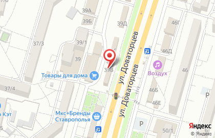 Первая аптека на улице Доваторцев на карте