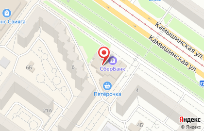 ОАО Поволжский банк Сбербанка России на Камышинской улице на карте
