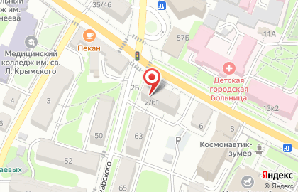 Калужский кондитер на улице Луначарского на карте