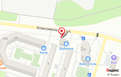 Киоск фастфудной продукции, г. Жигулёвск на Комсомольской на карте