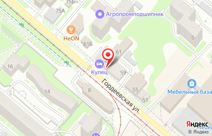 Нижегородская мемориальная компания на Гордеевской улице на карте