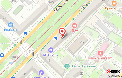 Сеть магазинов-баров Тоник в Центральном районе на карте