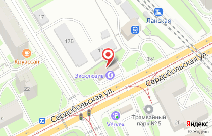 Торгово-сервисный центр Эксклюзив на Сердобольской улице на карте