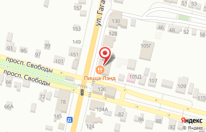 Пиццерия Pizza Land на улице Гагарина на карте