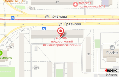 Банкомат АИБ ЧЕЛЯБИНВЕСТБАНК на улице Грязнова на карте