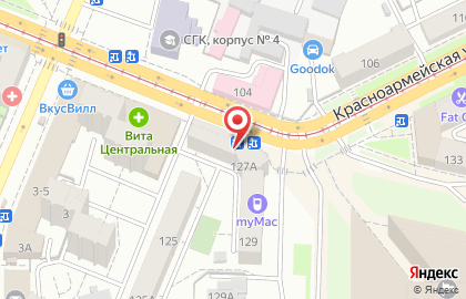 Магазин Горячий хлеб на Красноармейской улице на карте