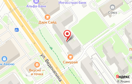 Сеть городских кафе Самурай в Автозаводском районе на карте
