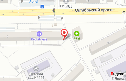 Киоск овощей на Октябрьском проспекте на карте