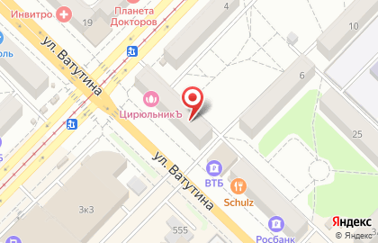 Магазин Товары для военных на улице Ватутина на карте