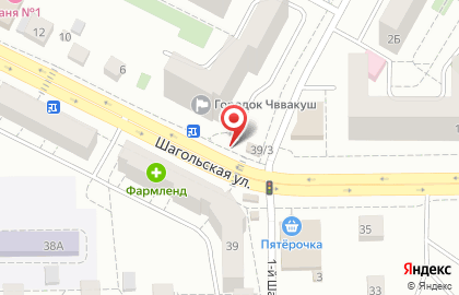 Магазин по продаже фастфудной продукции в Курчатовском районе на карте