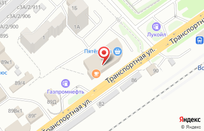 Сеть кафе быстрого обслуживания Ланч-Кафе на Транспортной улице на карте