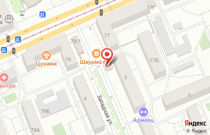 Продовольственный магазин Пятерка в Кировском районе на карте