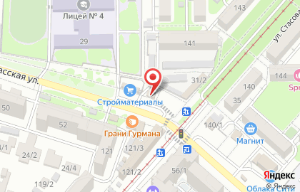 Магазин мясной продукции в Центральном районе на карте