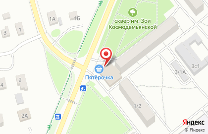 Супермаркет Пятерочка на Зои Космодемьянской на карте