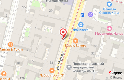 Невский Альянс на улице Марата на карте