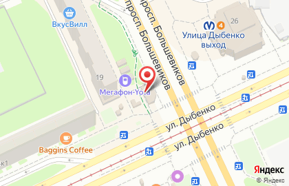Салон продаж МТС на проспекте Большевиков на карте