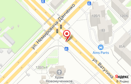 Киоск по продаже цветов на улице Немировича-Данченко на карте