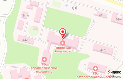 Осинниковская городская больница в Осинниках на карте