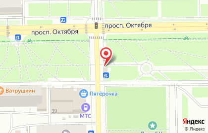 Цветочный салон Сакура на проспекте Октября на карте