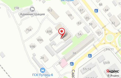 Автомалярная мастерская на Садовой улице на карте