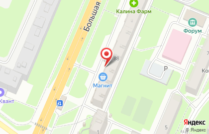 Супермаркет Магнит на Большой Санкт-Петербургской улице на карте