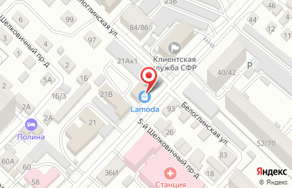 Интернет-магазин Lamoda в Октябрьском районе на карте