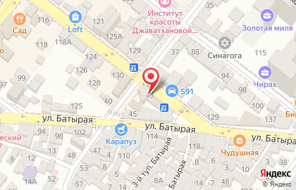 Шиномонтажная мастерская на улице Шеболдаева на карте