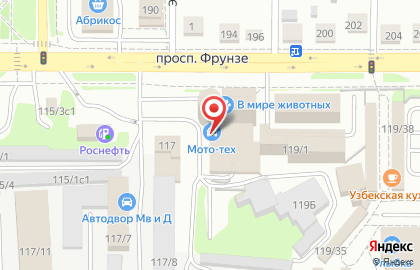 Мотосалон Мото-тех на проспекте Фрунзе на карте